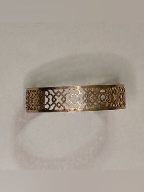 Gold Tone Filigree Cutout Cuff Bracelet